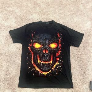 vintage y2k skull shirt